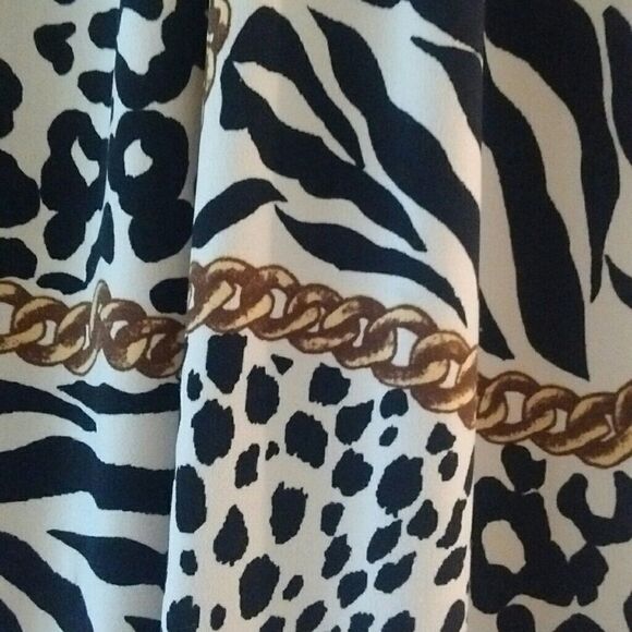 Sensual Animal and Gold Chain Print Dress Size Large - Picture 6 of 8